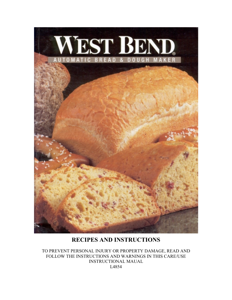 West Bend L4854 User Manual | 56 pages