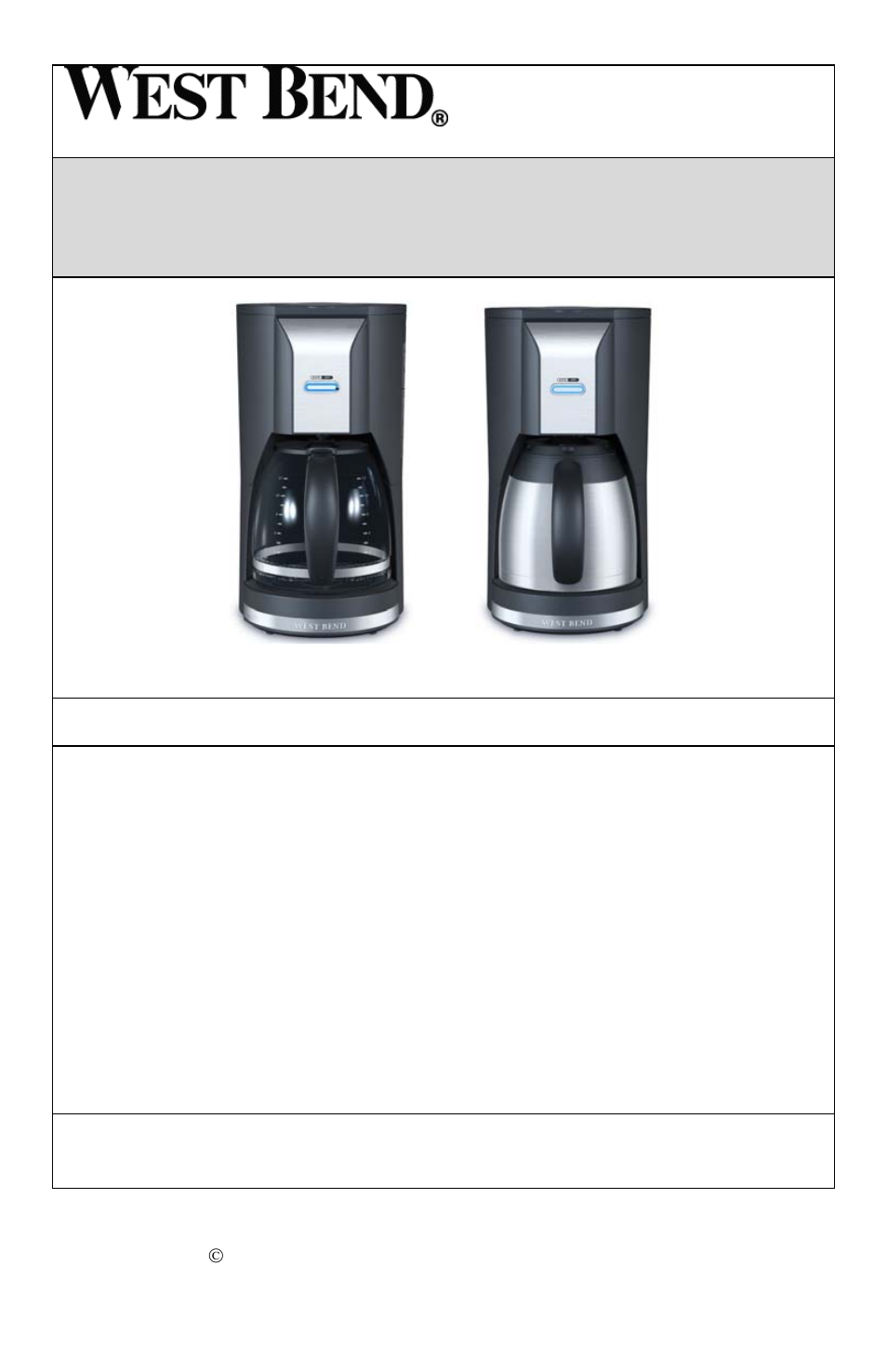 West Bend Quikserve Glass Carafe User Manual | 24 pages