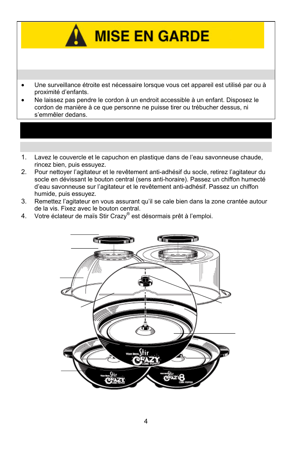 Avant la première utilisation, Conservez ces instructions | West Bend STIR CRAZY L5557B User Manual | Page 12 / 24