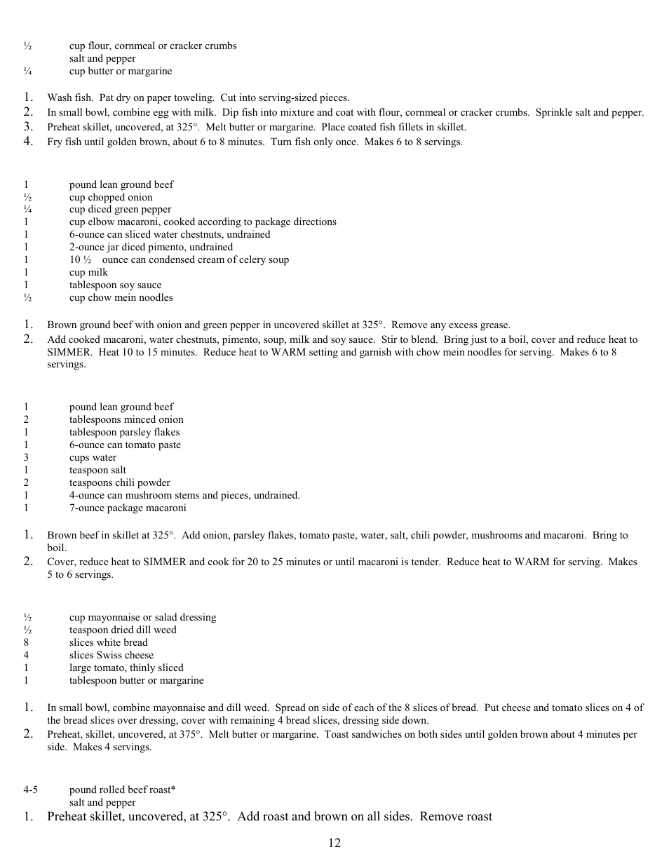 West Bend 72000 User Manual | Page 12 / 16