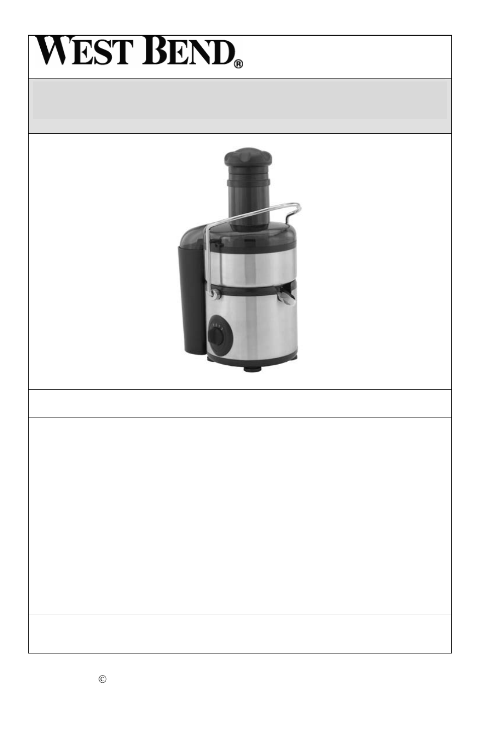 Centrifugeuse/extracteur à jus | West Bend L5711A User Manual | Page 17 / 48