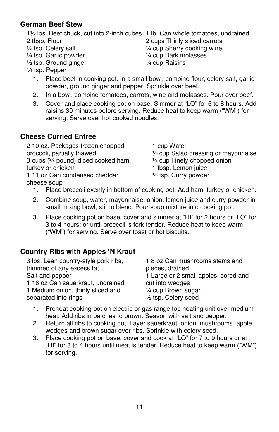 West Bend Versatility L5800 User Manual | Page 11 / 44