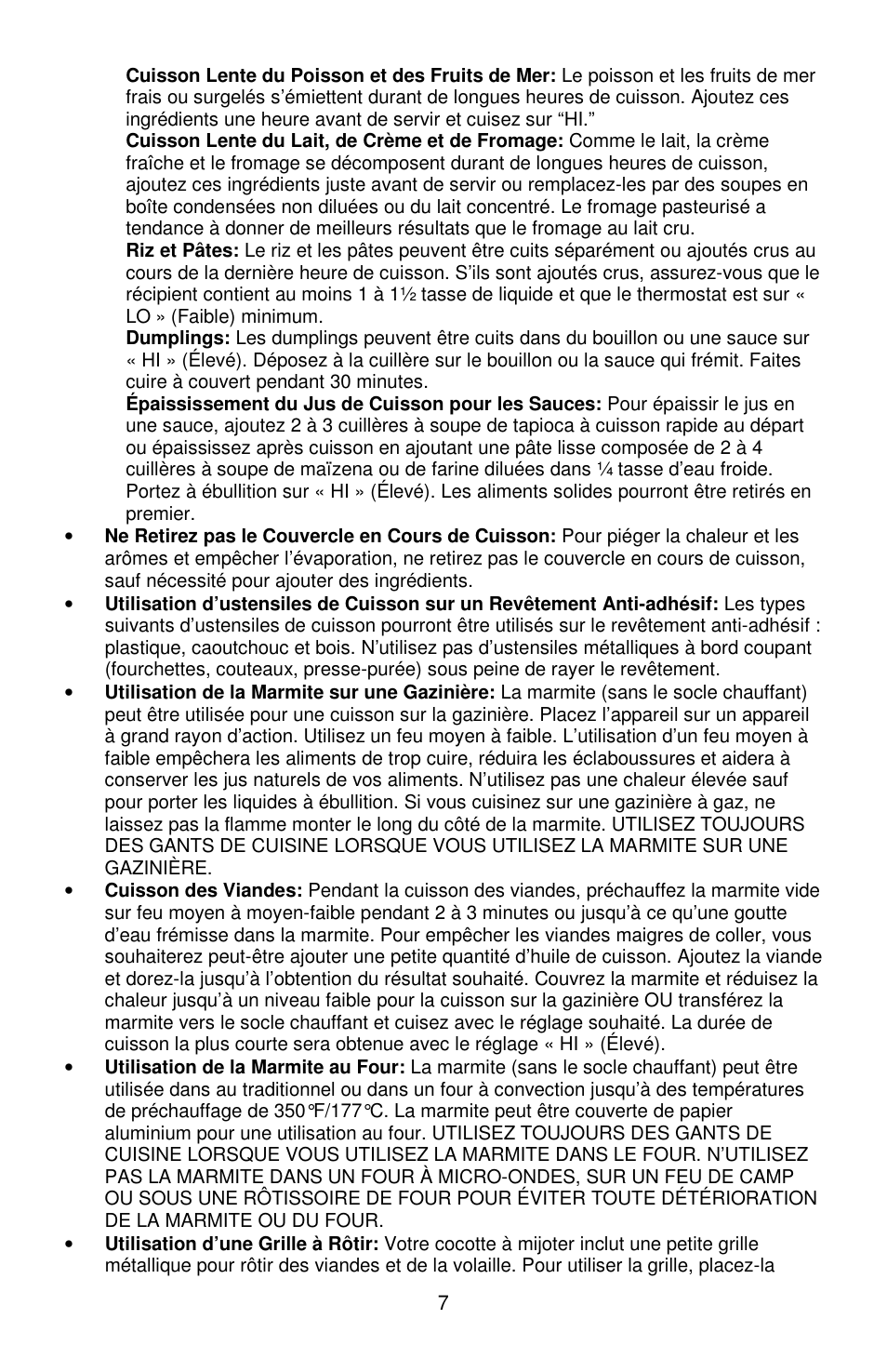 West Bend Versatility L5800 User Manual | Page 21 / 44