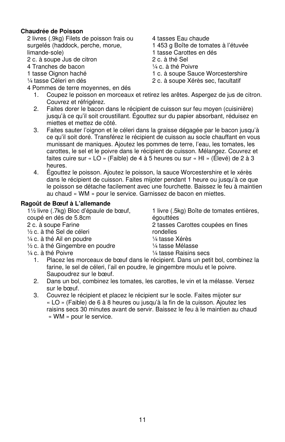 West Bend Versatility L5800 User Manual | Page 25 / 44