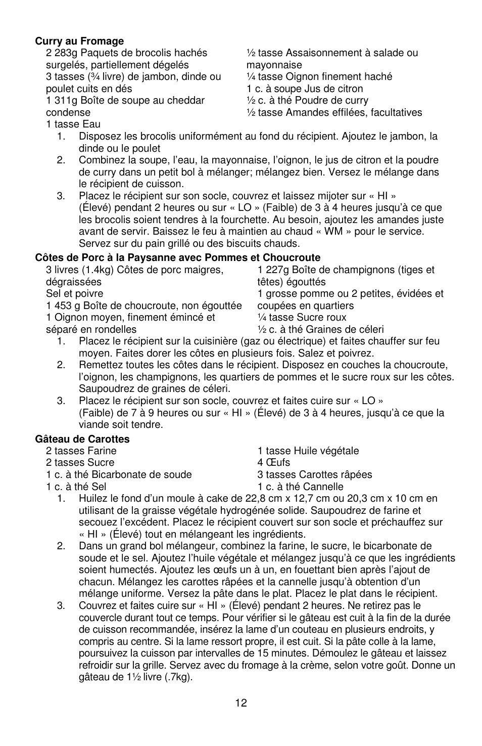 West Bend Versatility L5800 User Manual | Page 26 / 44