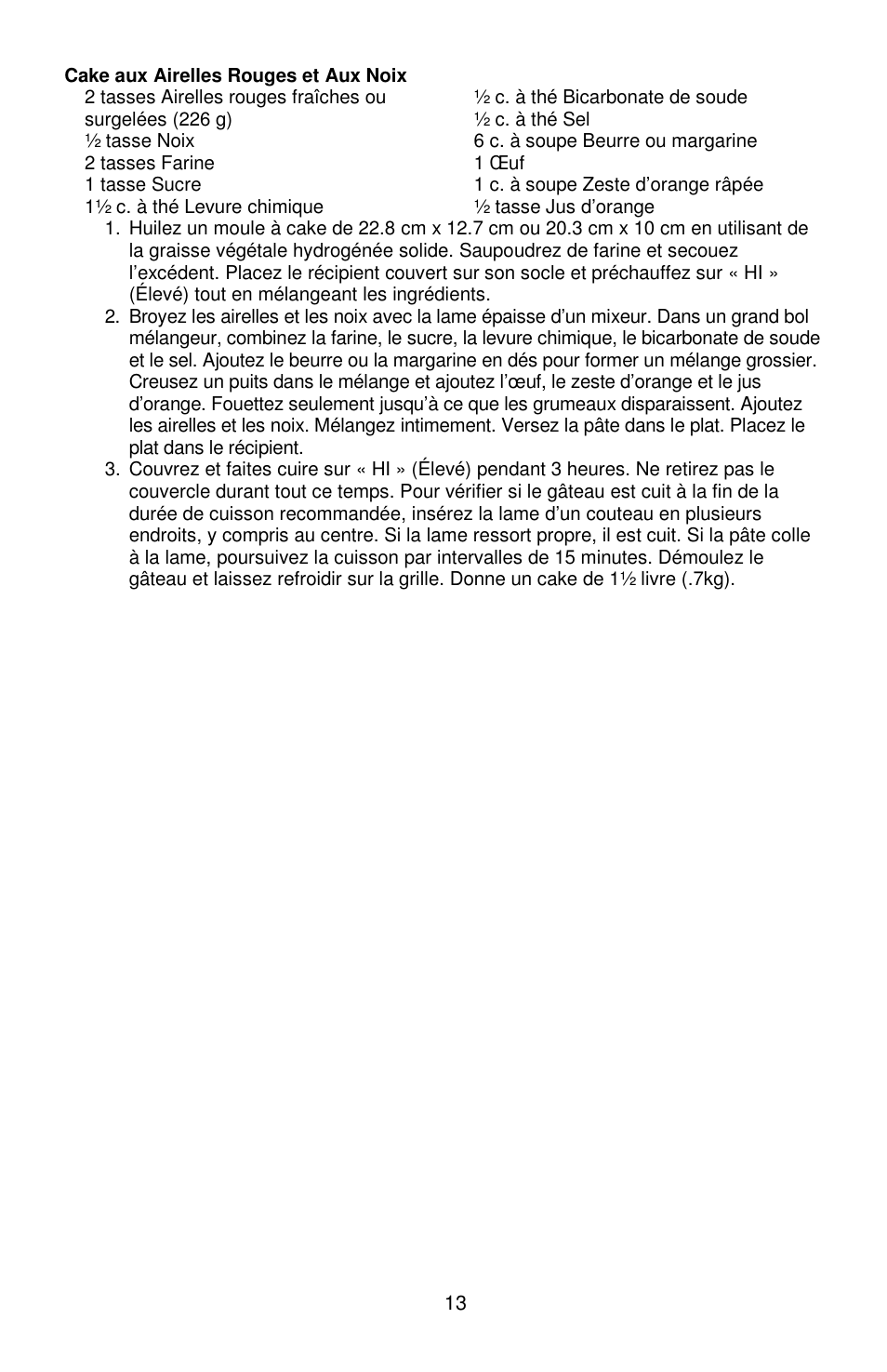West Bend Versatility L5800 User Manual | Page 27 / 44