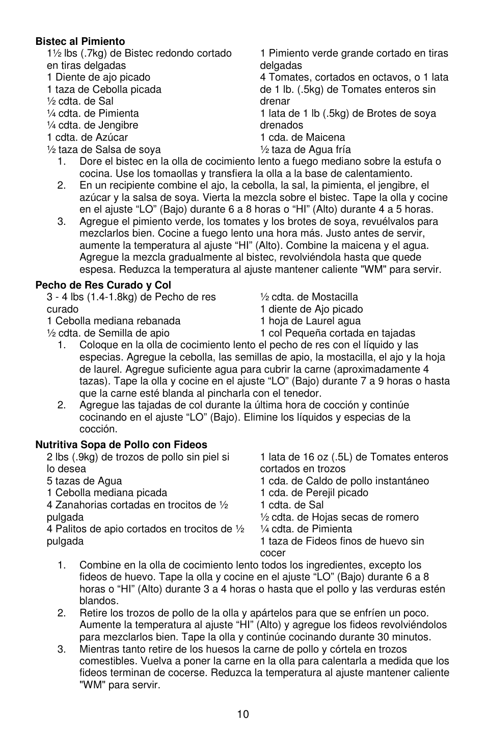 West Bend Versatility L5800 User Manual | Page 39 / 44