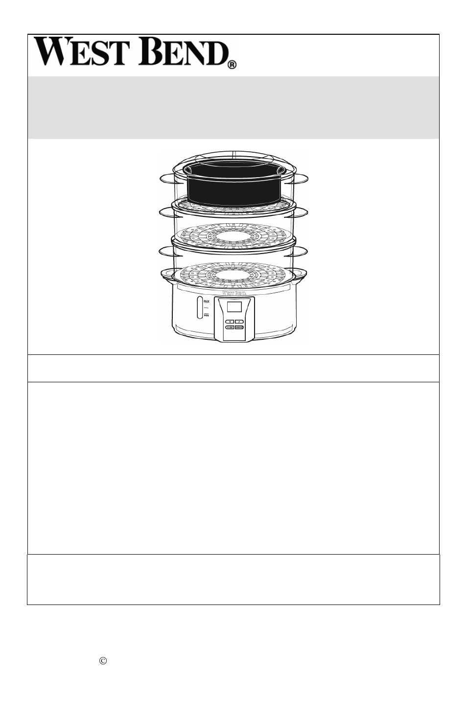 Vaporera eléctrica para alimentos | West Bend L5674B User Manual | Page 27 / 40