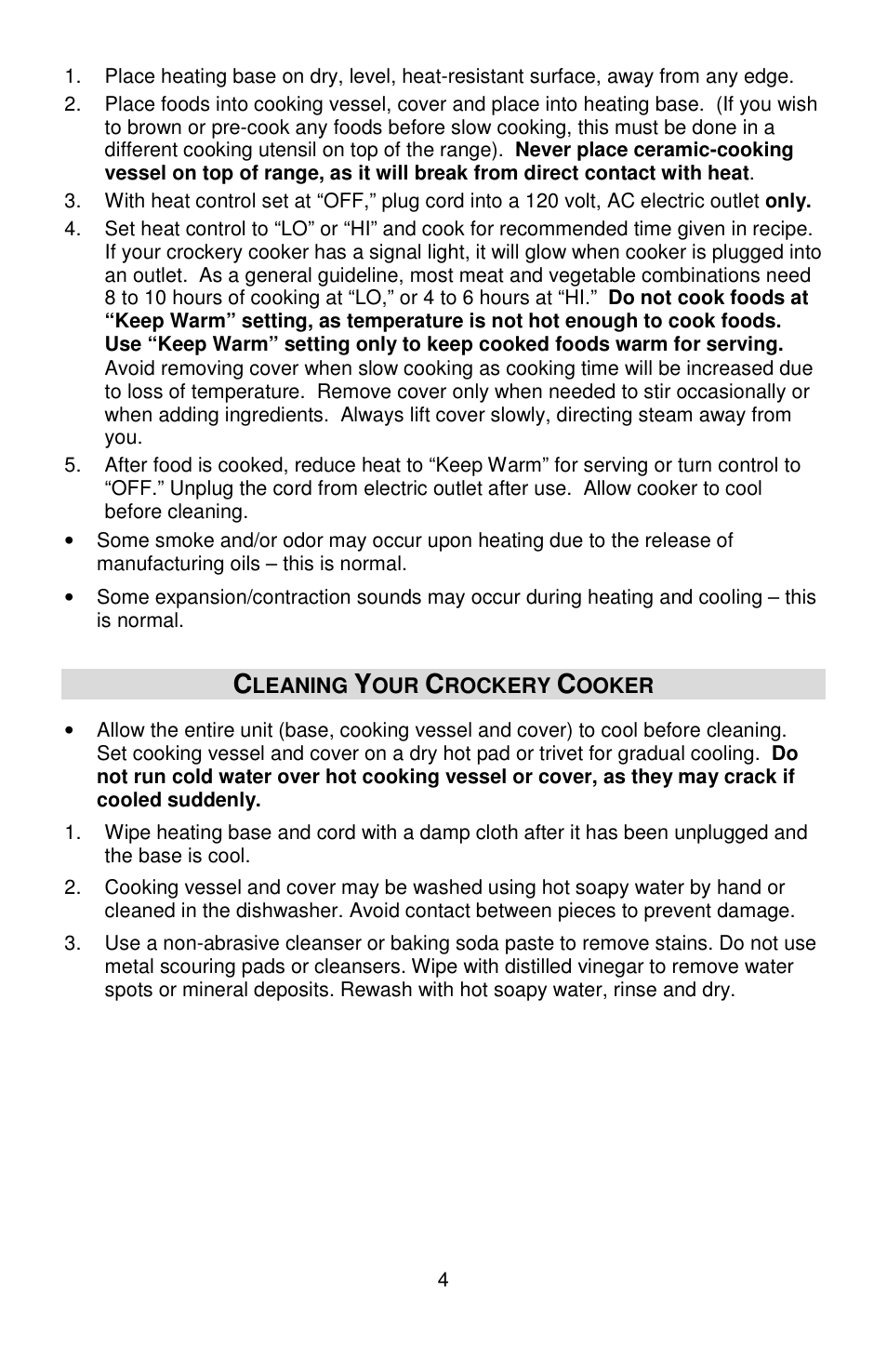 West Bend Crockery L5661A User Manual | Page 4 / 28