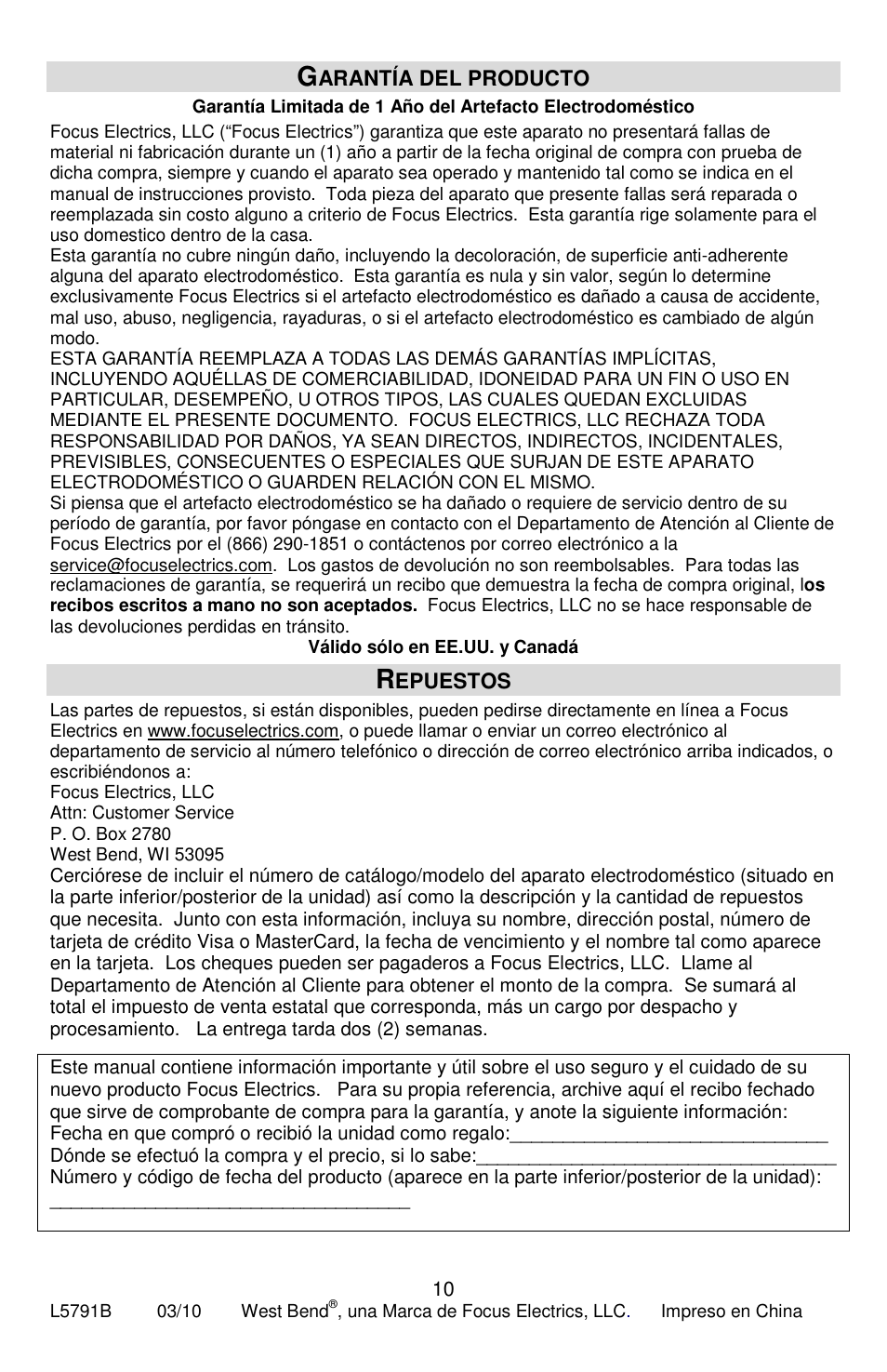 West Bend 72212 User Manual | Page 31 / 32