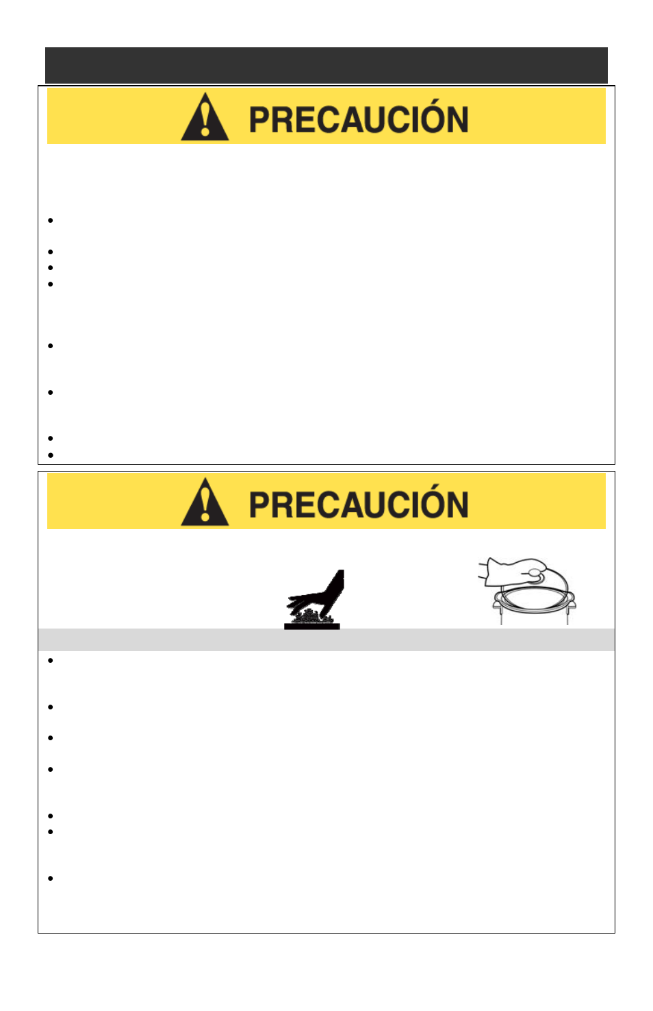 Precauciones importantes, Precauciones relativas al calor | West Bend 6-QUART ELECTRONIC CROCKERYTM COOKER User Manual | Page 26 / 36