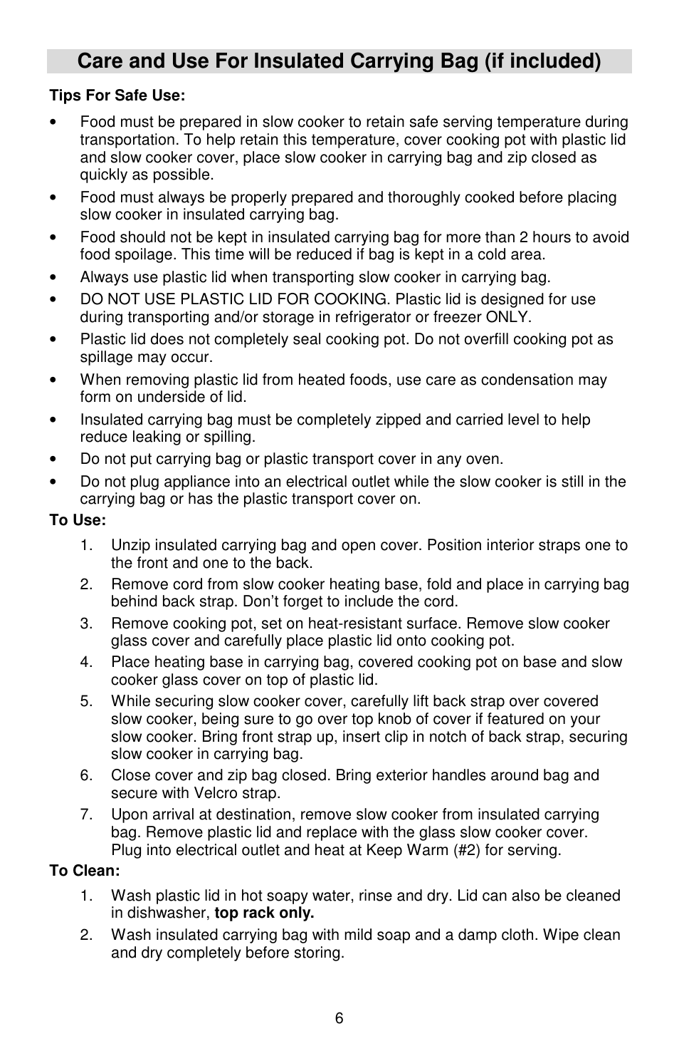 West Bend Cookers User Manual | Page 6 / 72
