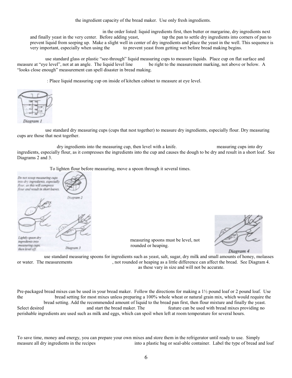 All ingredients measured in, Using bread mixes in your bread maker, Make your own mixes | West Bend L5005 User Manual | Page 7 / 39