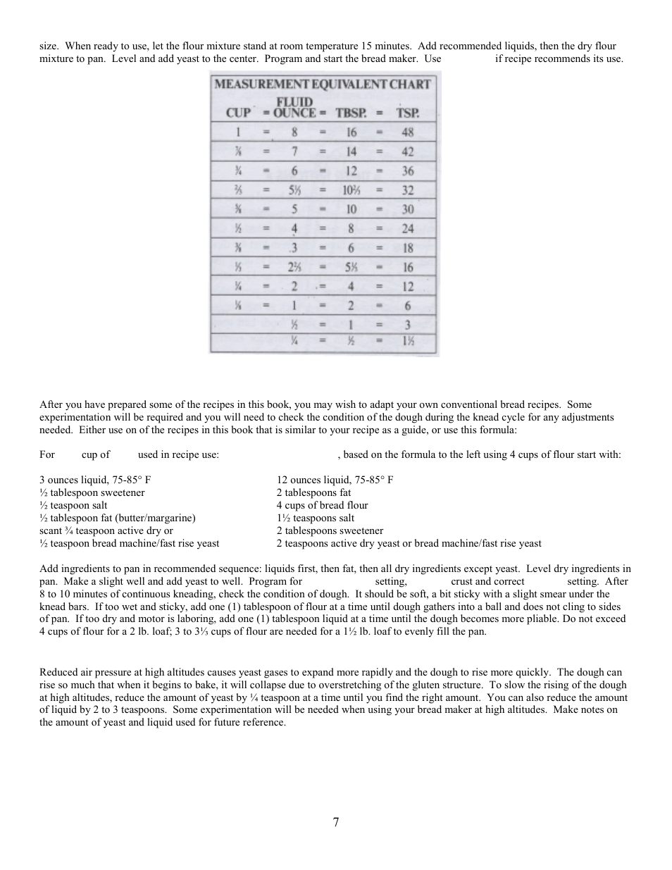 Adapting your favorite bread/dough recipes | West Bend L5005 User Manual | Page 8 / 39