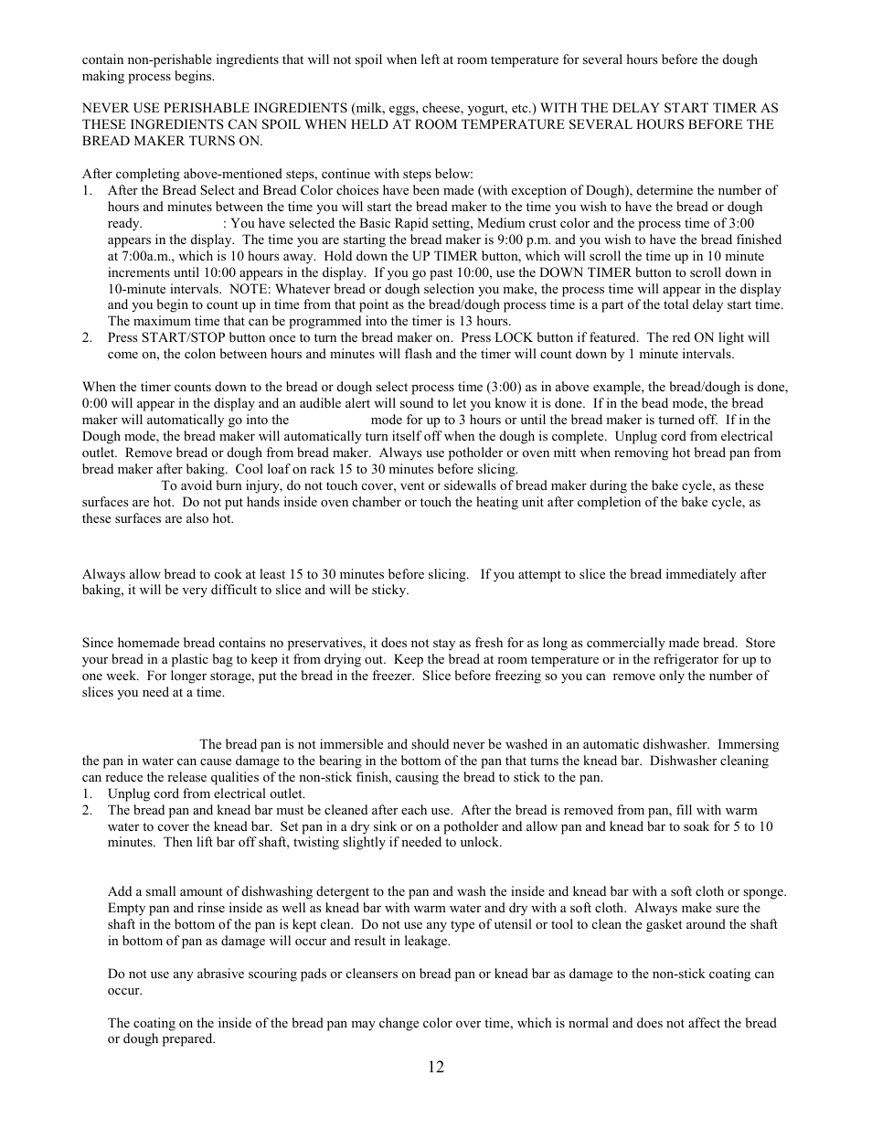 West Bend L4978 User Manual | Page 12 / 23