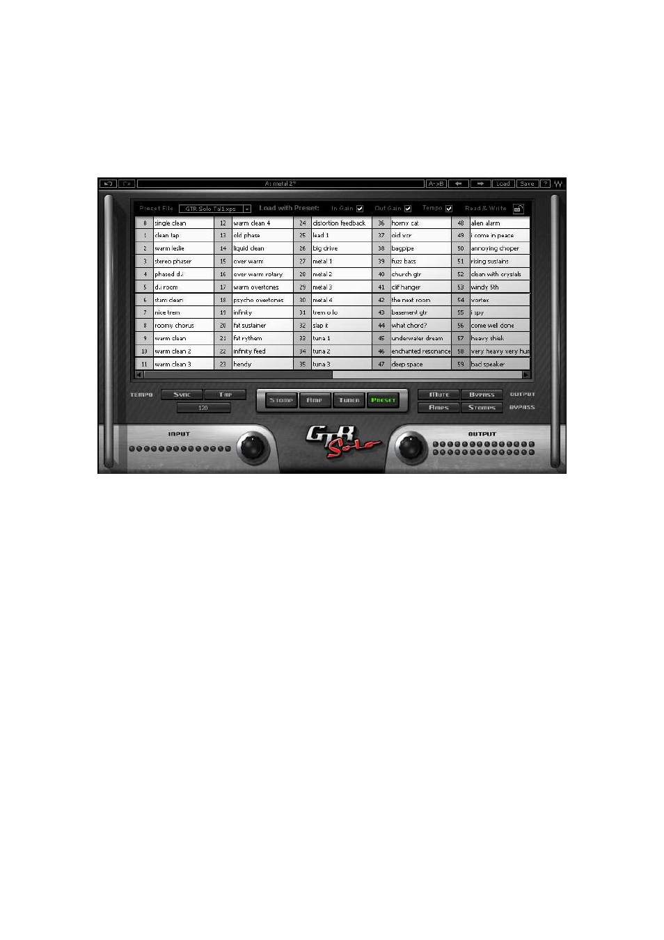 6 presets page | Waves Guitar Tone Processor GTR Solo User Manual | Page 16 / 29