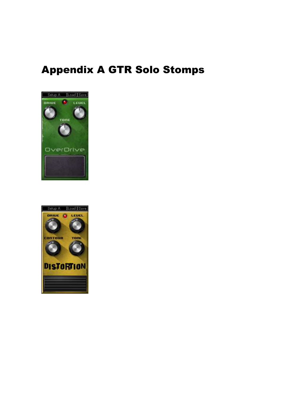 Appendix a gtr solo stomps | Waves Guitar Tone Processor GTR Solo User Manual | Page 23 / 29