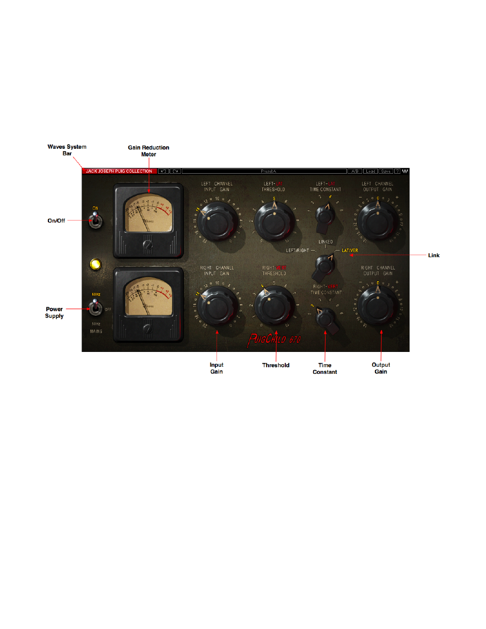 Chapter 3 – interface and controls, 1 puigchild interface, Hild | Nterface | Waves PuigChild 660 User Manual | Page 8 / 17