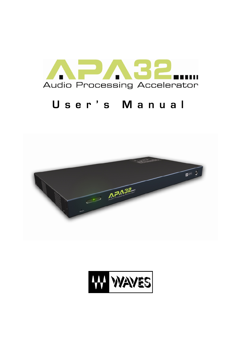 Waves APA32 User Manual | 13 pages