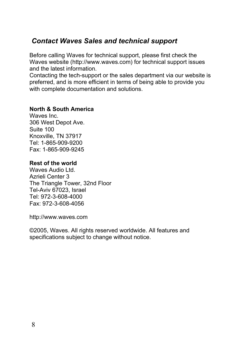 Waves APA32 User Manual | Page 9 / 13