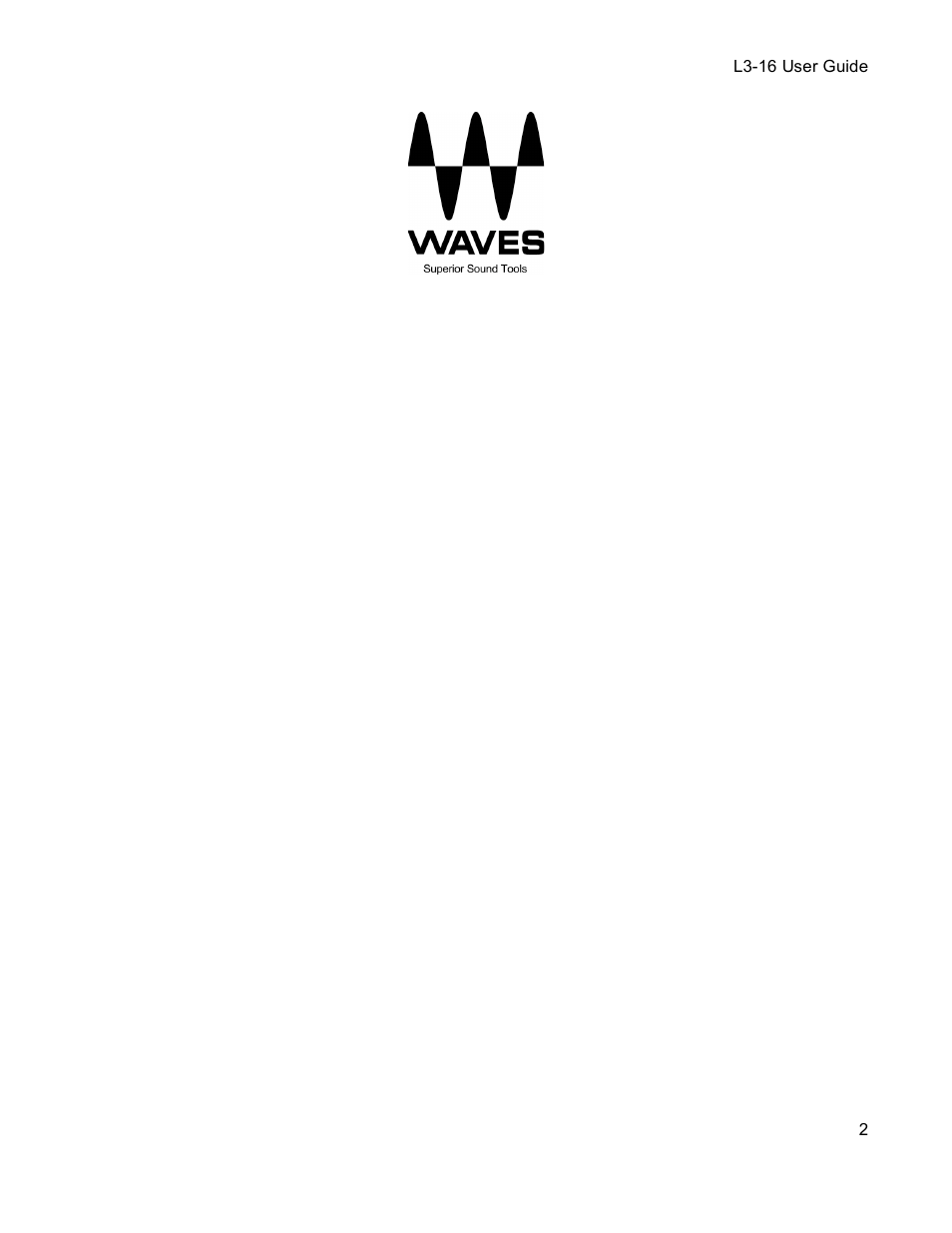 Waves Multimaximizer L3-16 User Manual | Page 2 / 23