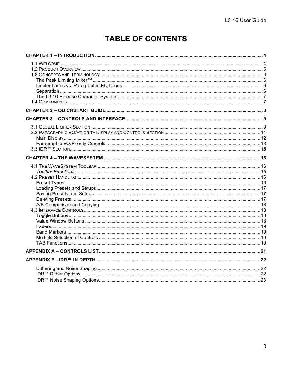 Waves Multimaximizer L3-16 User Manual | Page 3 / 23