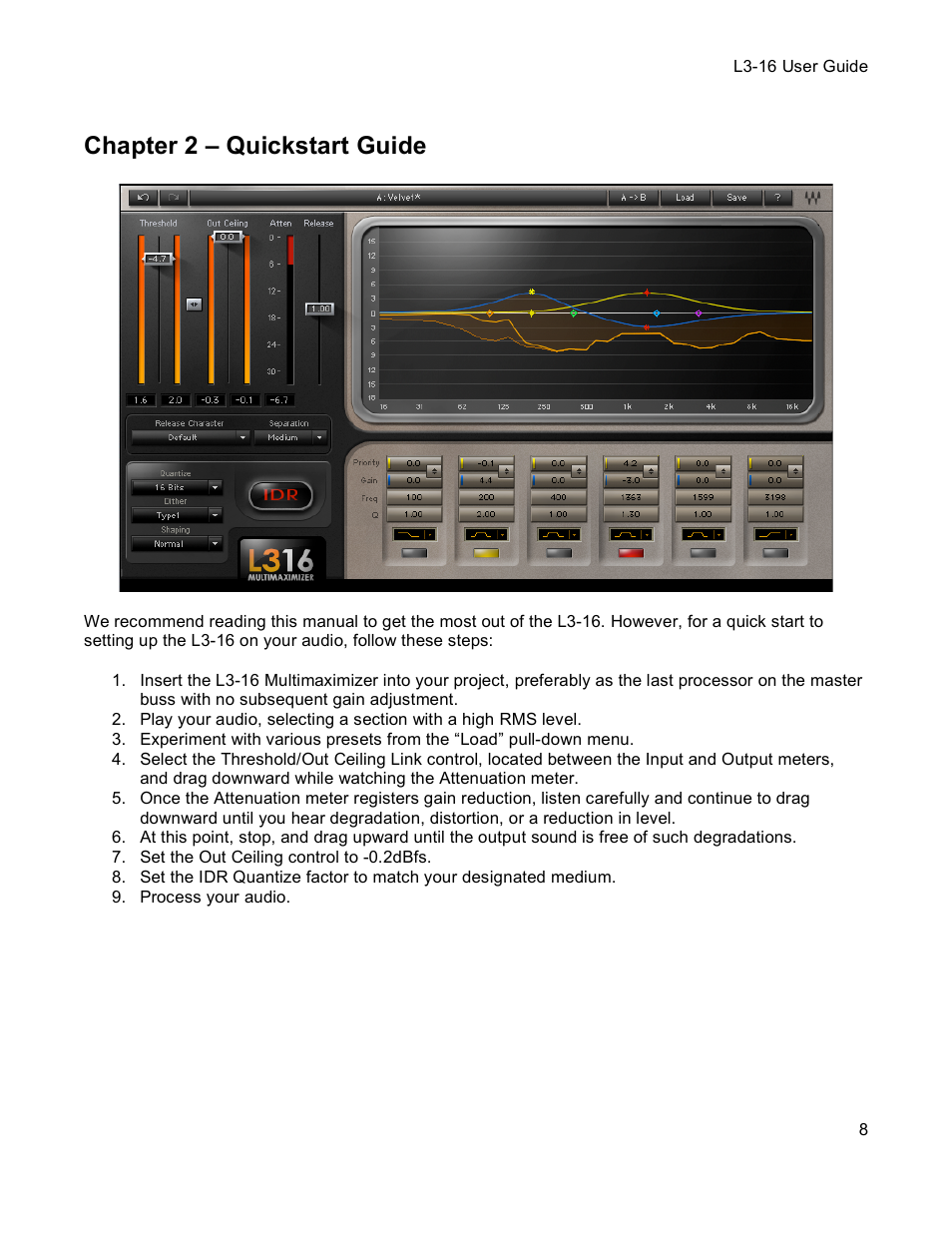 Chapter 2 – quickstart guide | Waves Multimaximizer L3-16 User Manual | Page 8 / 23