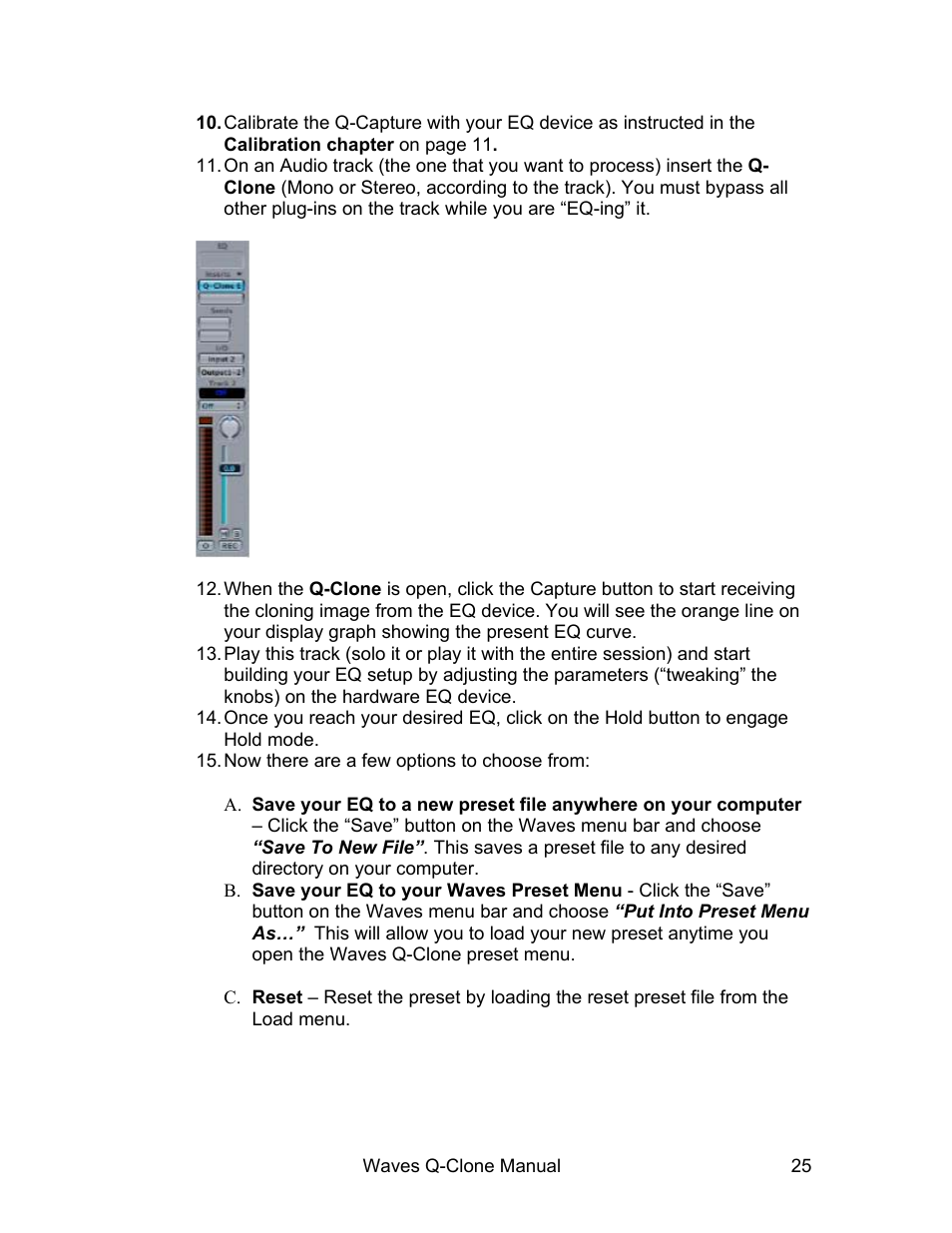 Waves EQ Sampling System Q-Clone User Manual | Page 25 / 34
