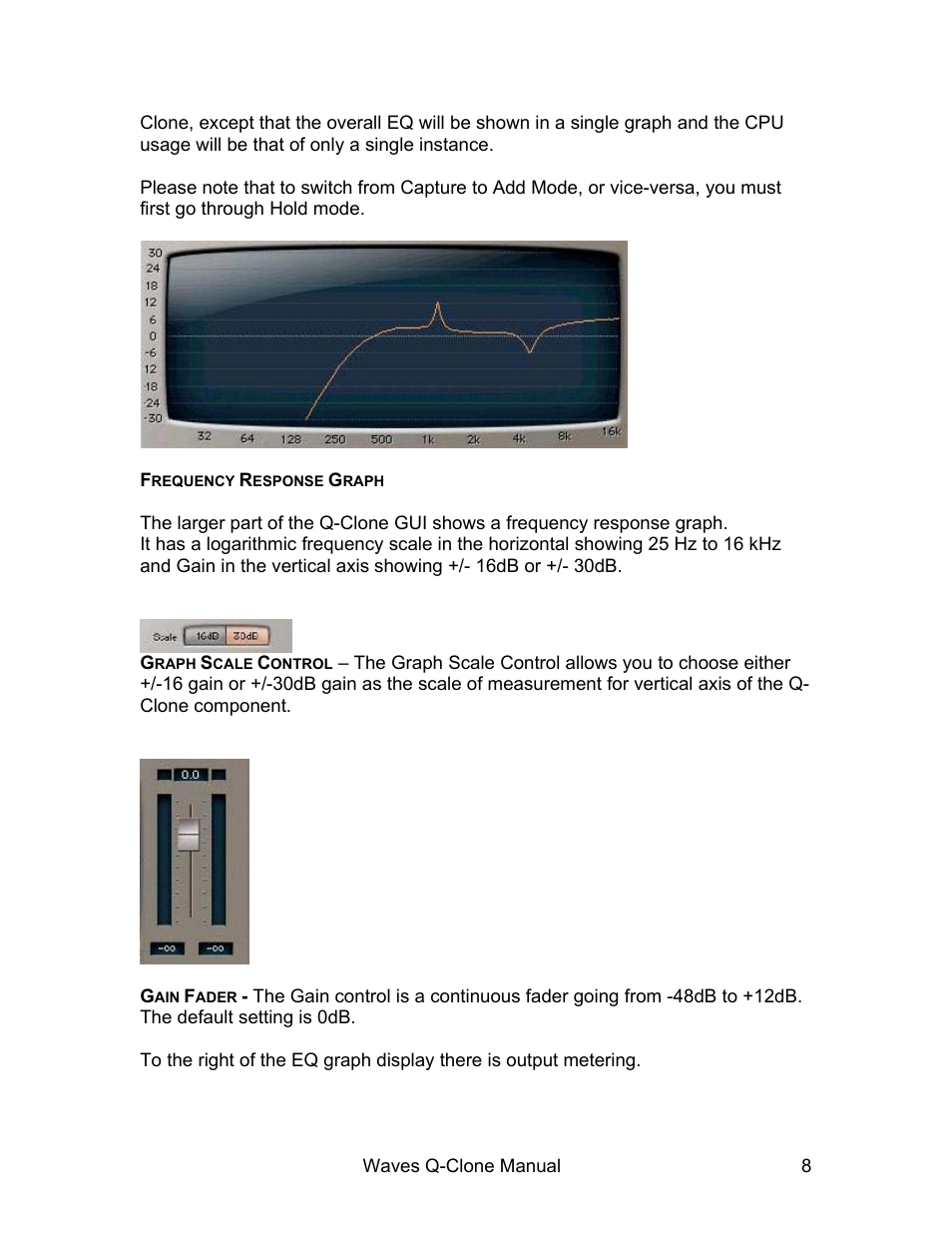 Frequency response graph | Waves EQ Sampling System Q-Clone User Manual | Page 8 / 34