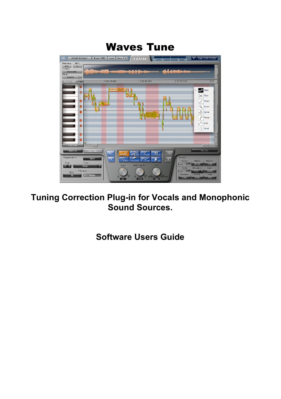 Waves Plug-in for Vocals and Monophonic User Manual | 20 pages