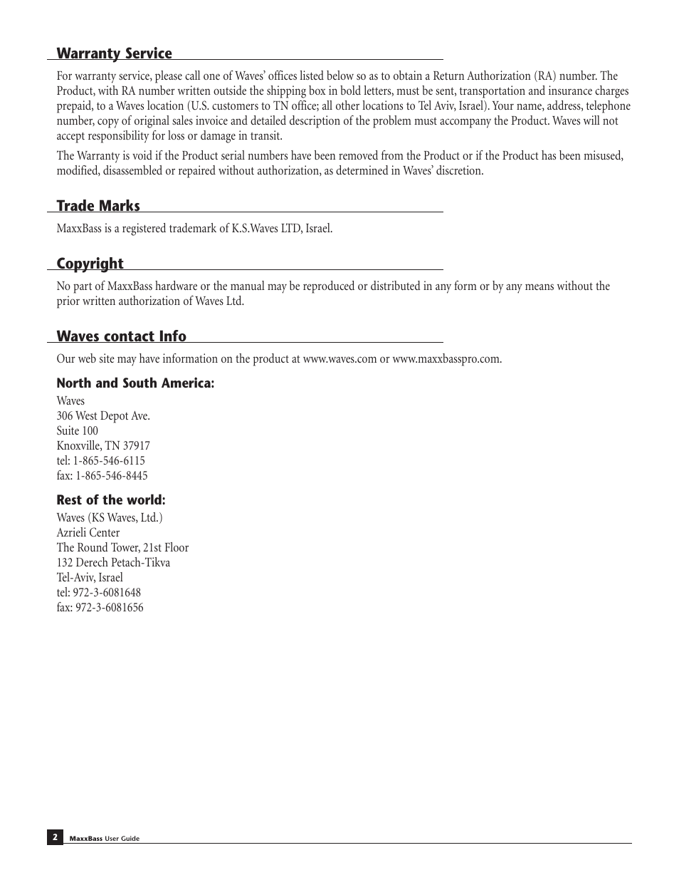 Waves MaxxBass 102 User Manual | Page 6 / 18