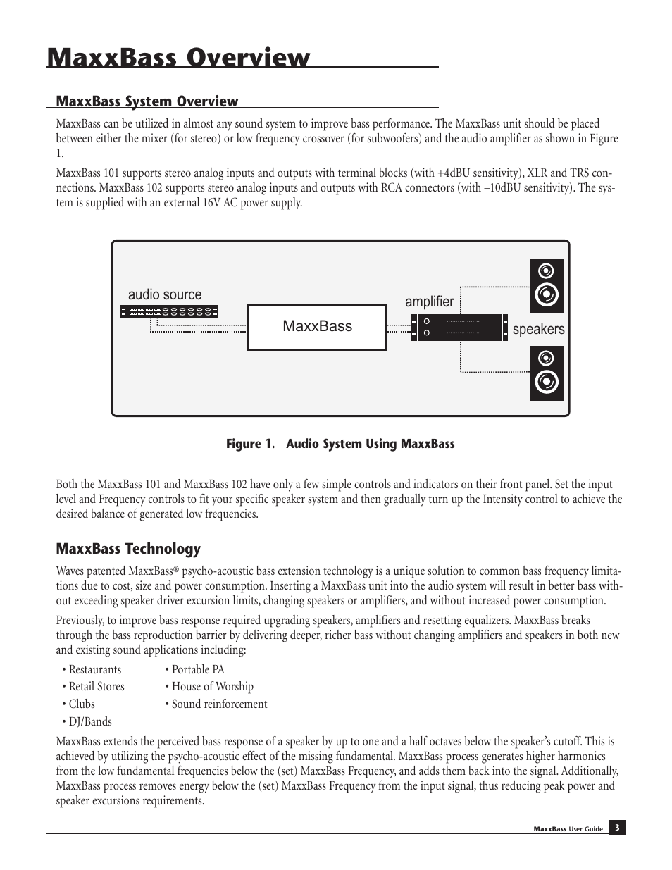 Maxxbass overview | Waves MaxxBass 102 User Manual | Page 7 / 18