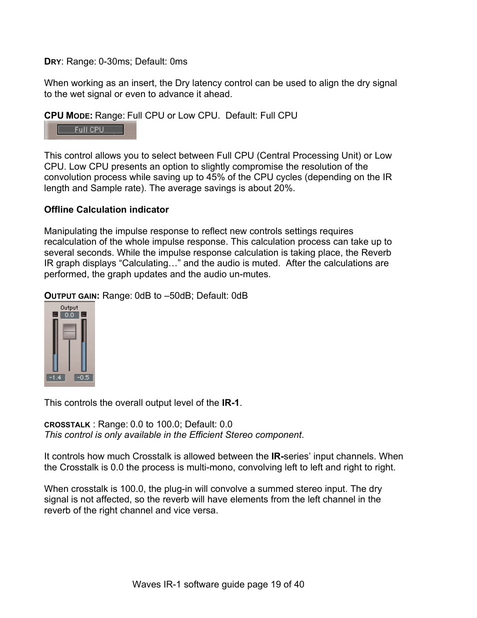 Offline calculation indicator | Waves Parametric Convolution Reverb IR-L User Manual | Page 19 / 40