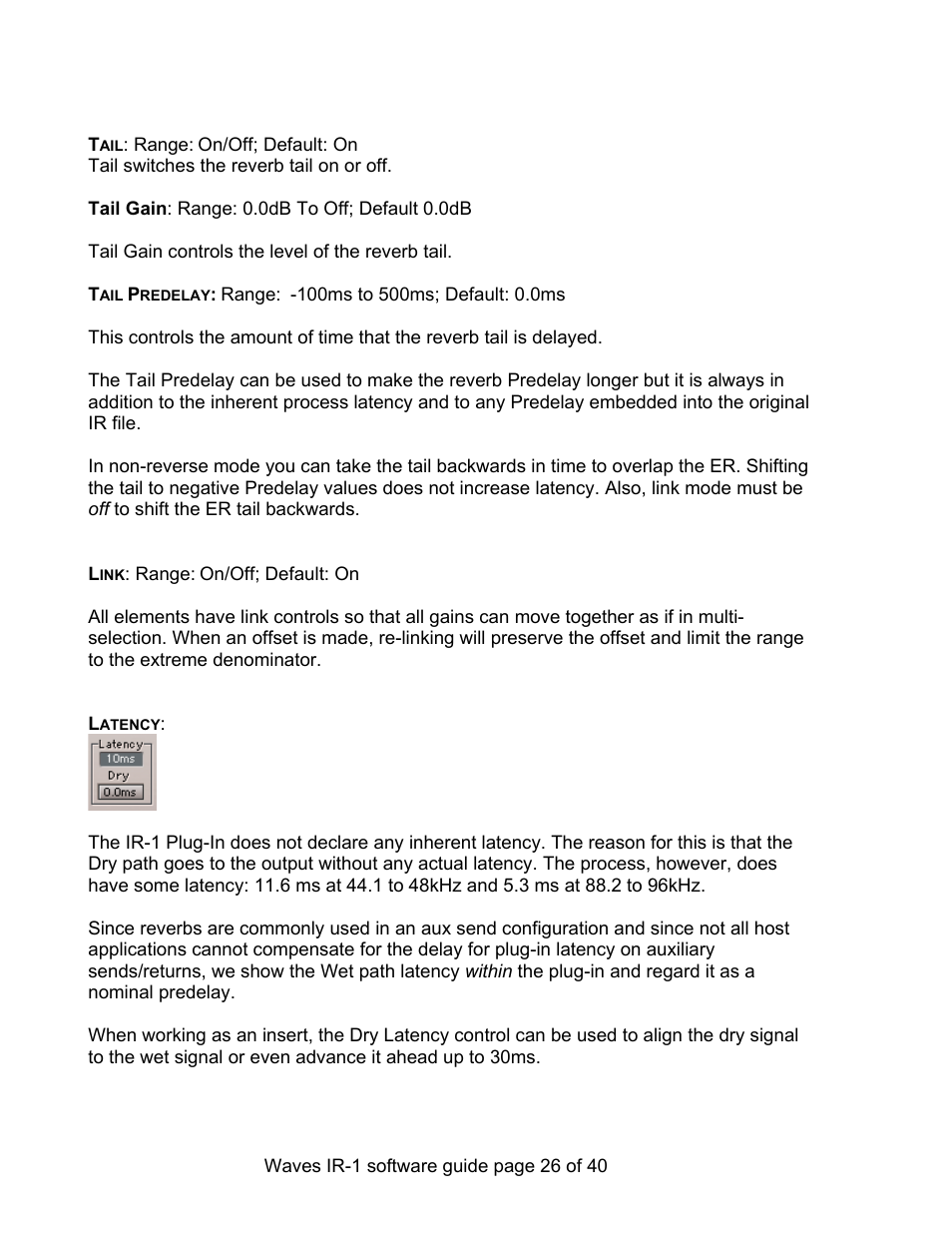 Waves Parametric Convolution Reverb IR-L User Manual | Page 26 / 40