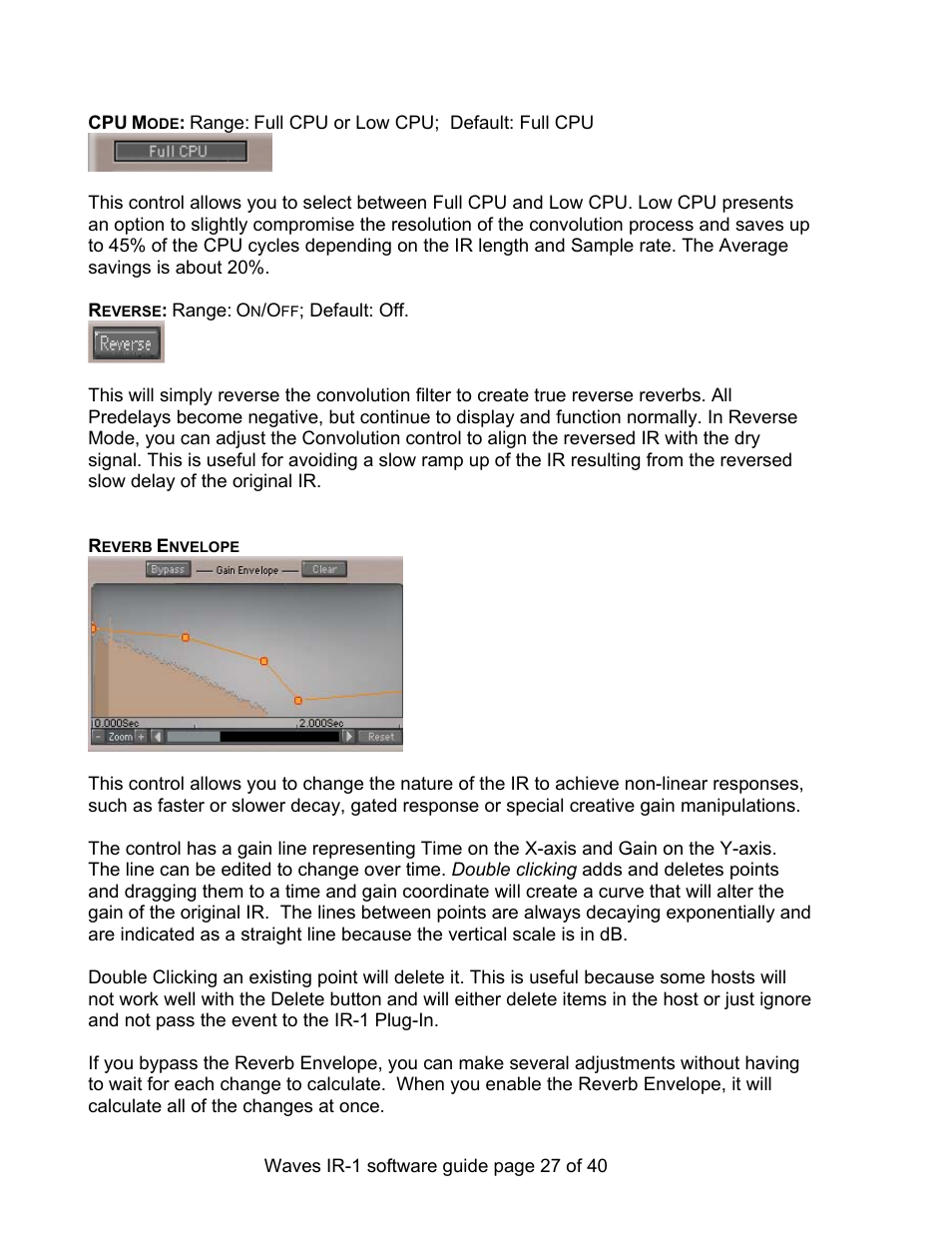 Waves Parametric Convolution Reverb IR-L User Manual | Page 27 / 40