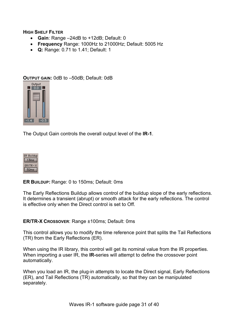 Waves Parametric Convolution Reverb IR-L User Manual | Page 31 / 40