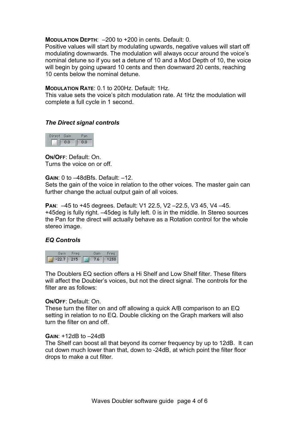 Waves Digital Audio Effects Processor Doubler User Manual | Page 4 / 6