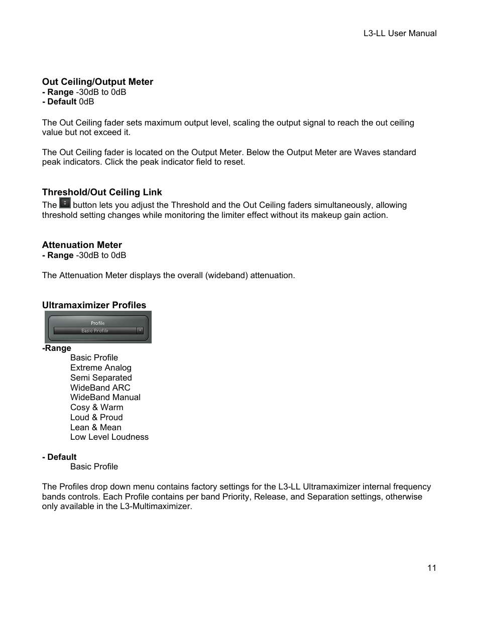 Waves Multimaximizer L3-LL User Manual | Page 11 / 26