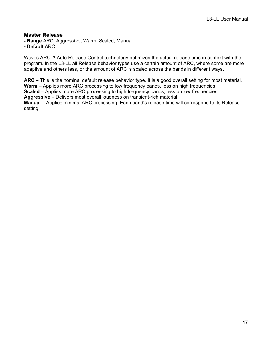 Waves Multimaximizer L3-LL User Manual | Page 17 / 26