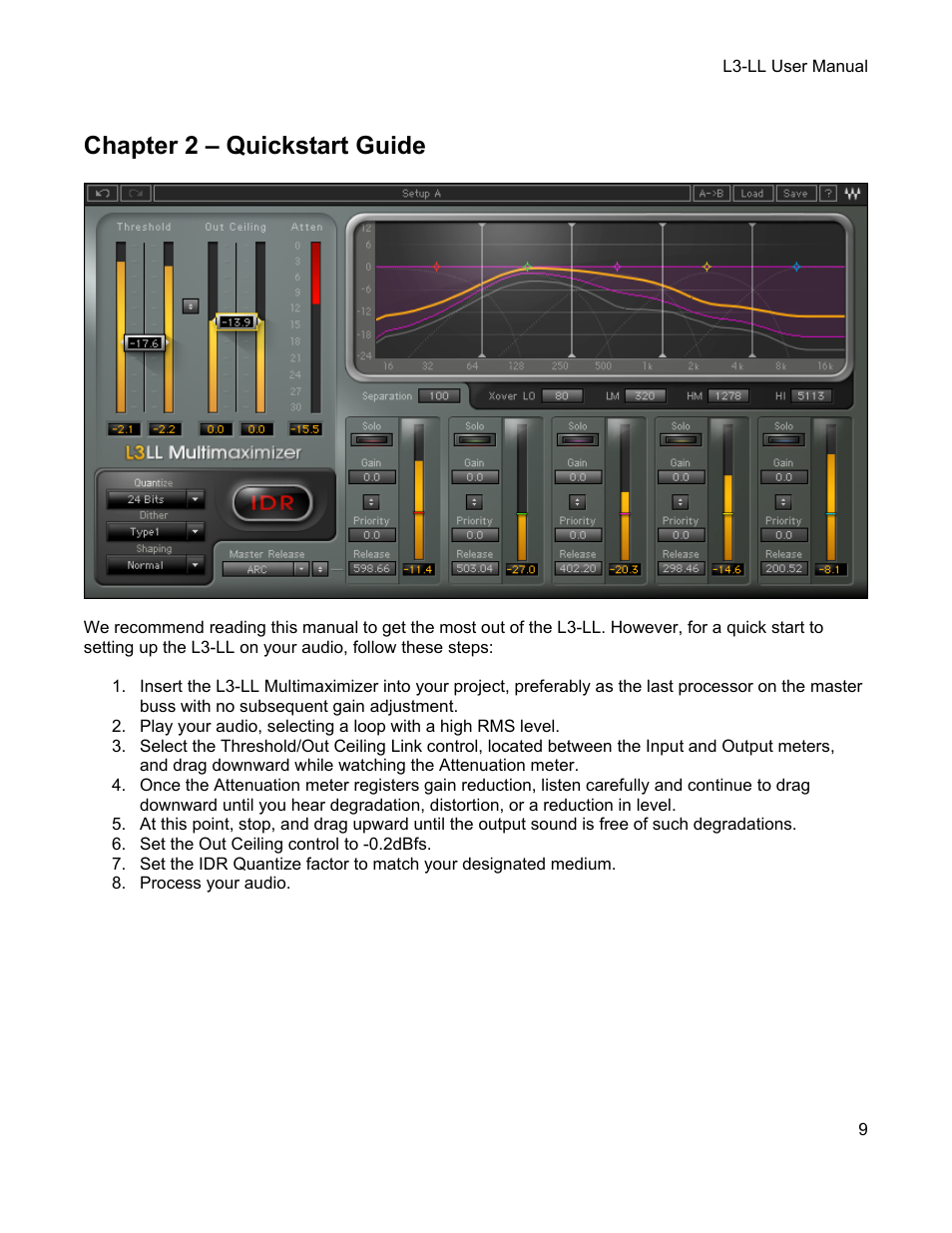 Chapter 2 – quickstart guide | Waves Multimaximizer L3-LL User Manual | Page 9 / 26