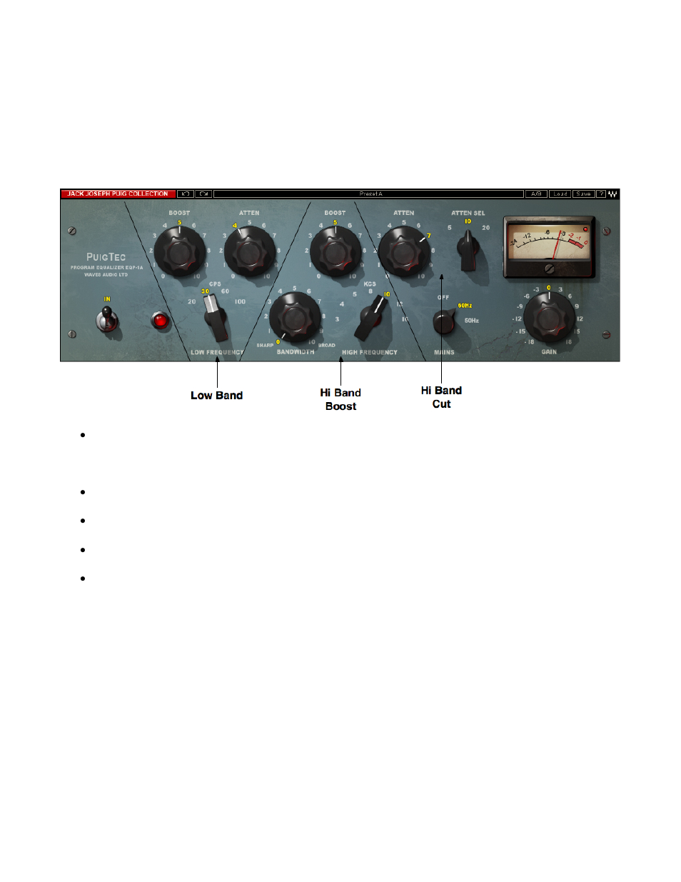 Chapter 2 – quickstart guide | Waves PuigTec EQP-1A User Manual | Page 8 / 17