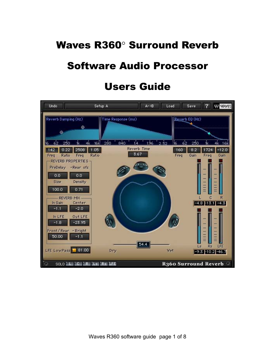 Waves Parametric Convolution Reverb IR-360 User Manual | 8 pages