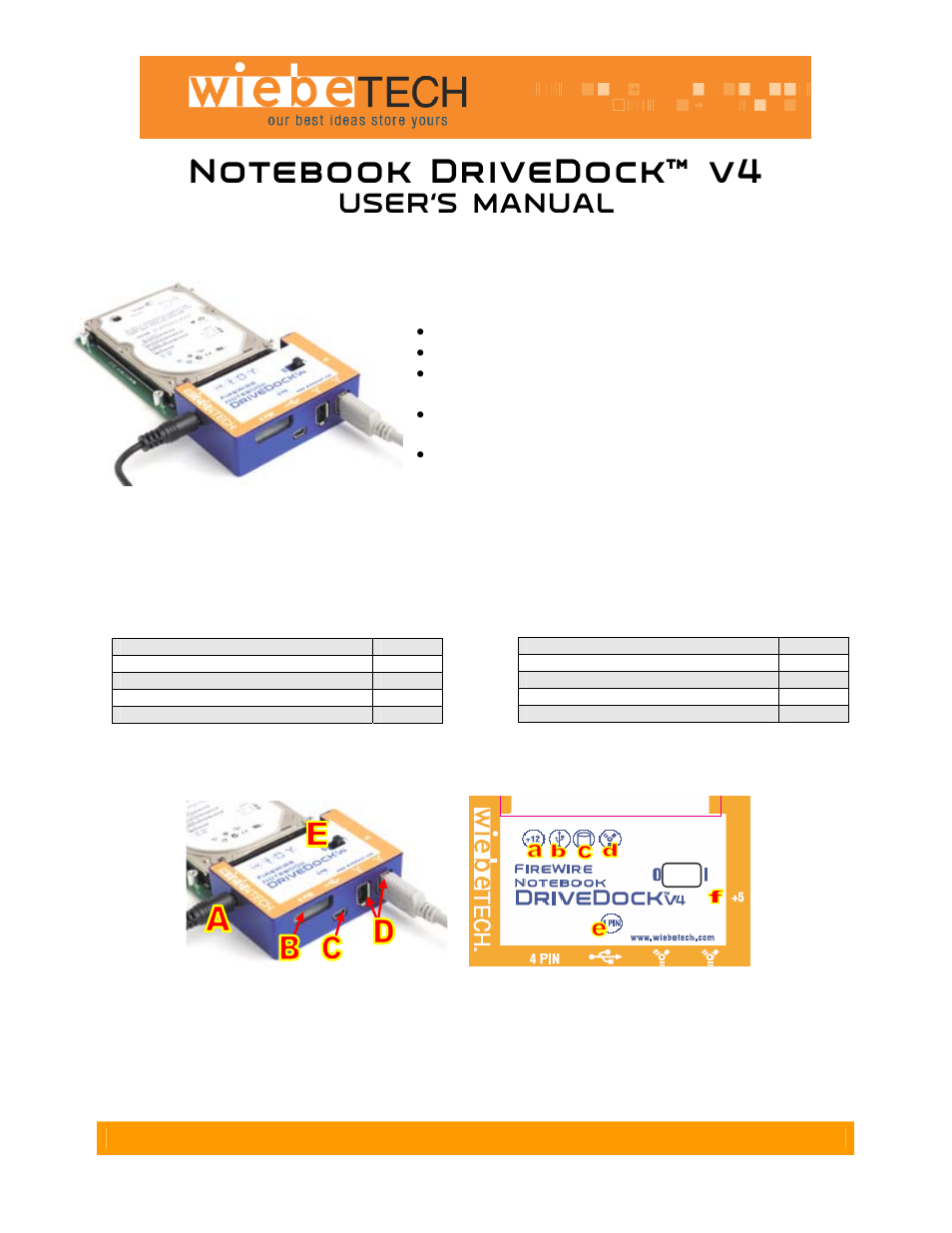 WiebeTech NBDDV4 User Manual | 4 pages