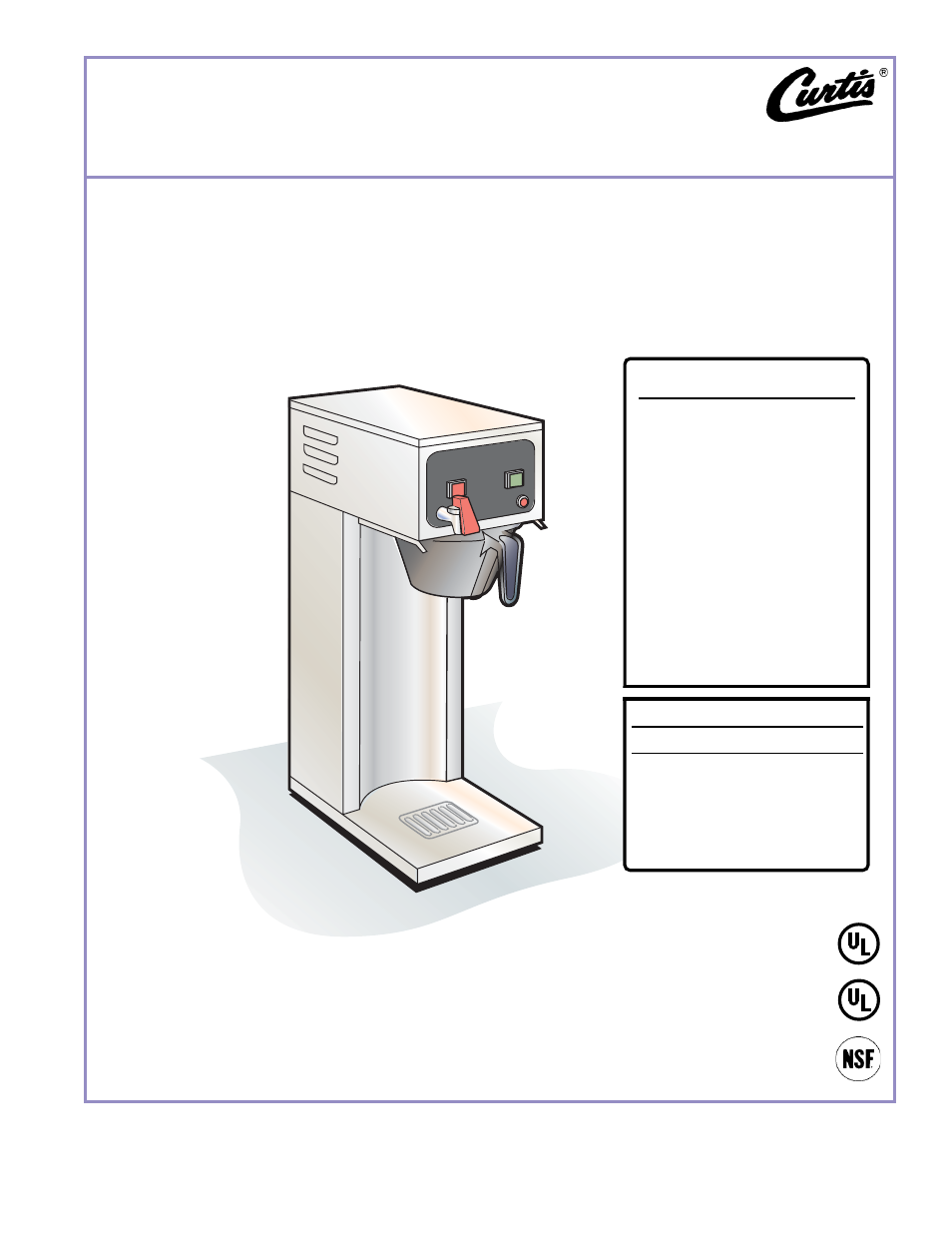 Wibur Curtis Company C500APT User Manual | 12 pages