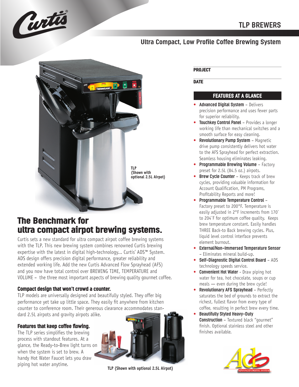 Wibur Curtis Company TLP User Manual | 2 pages