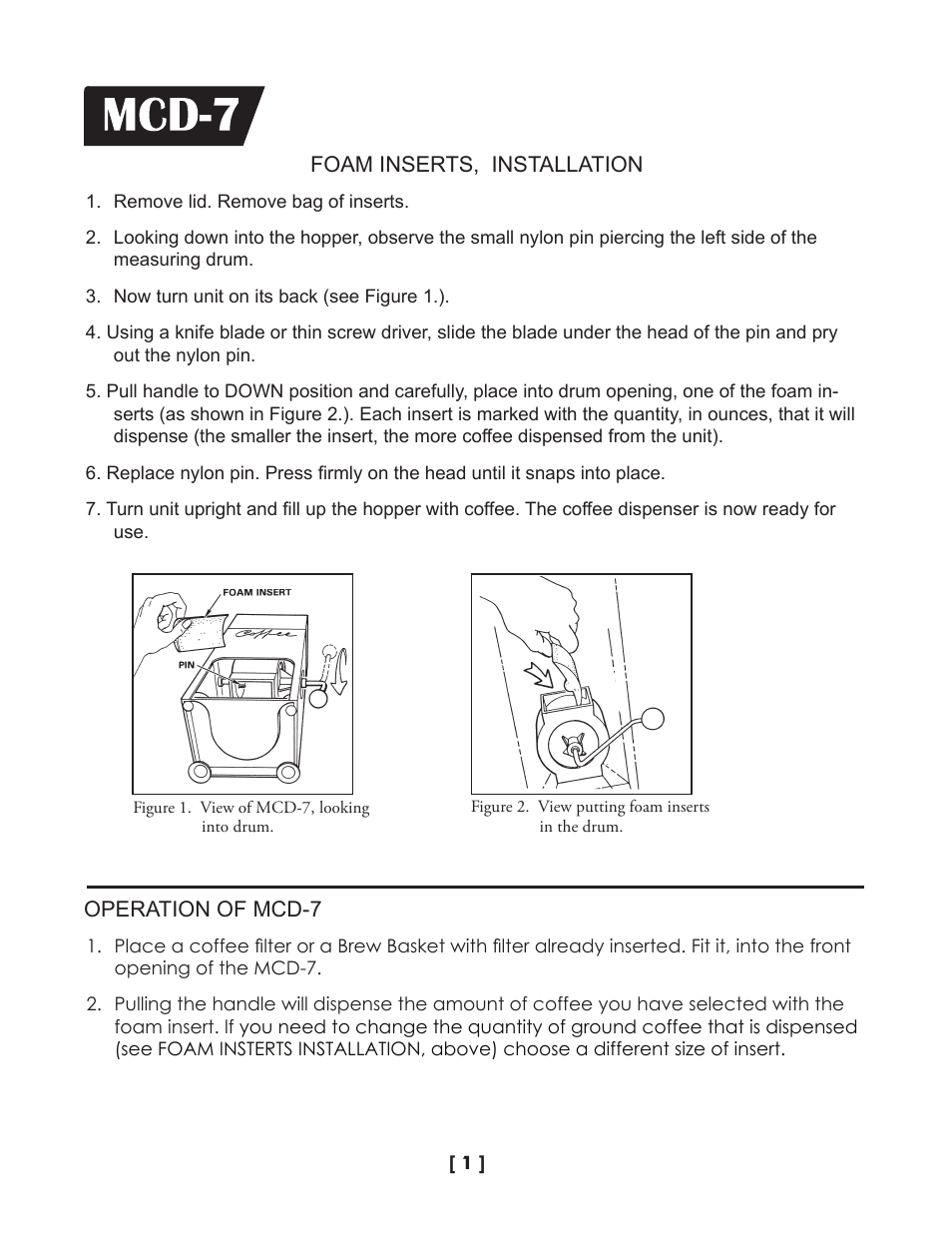 Wibur Curtis Company MCD-7 User Manual | Page 2 / 6