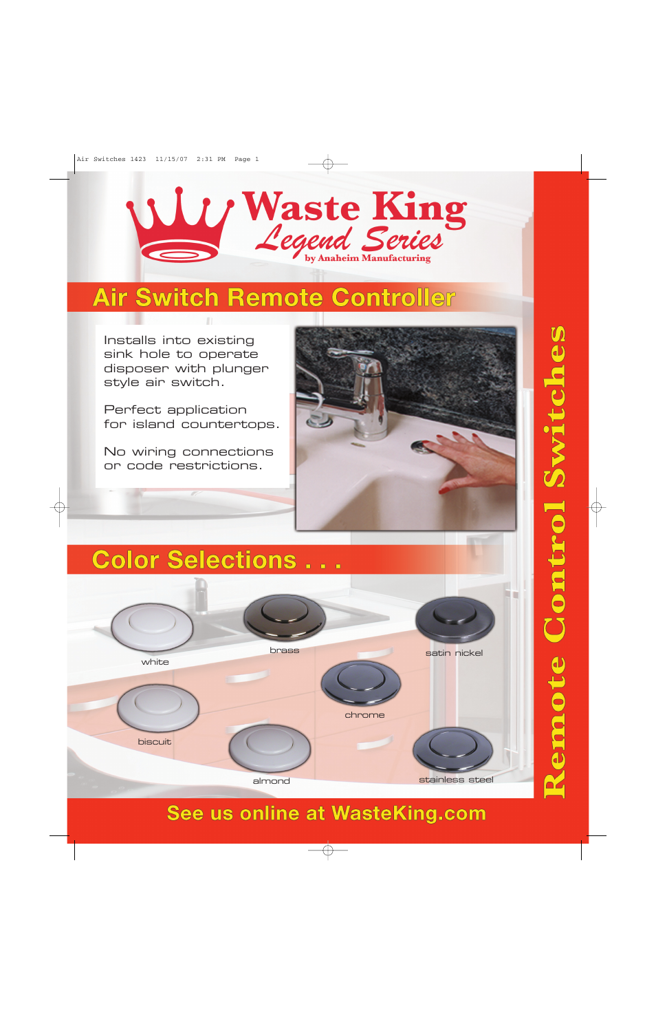 Waste King 1423 User Manual | 2 pages