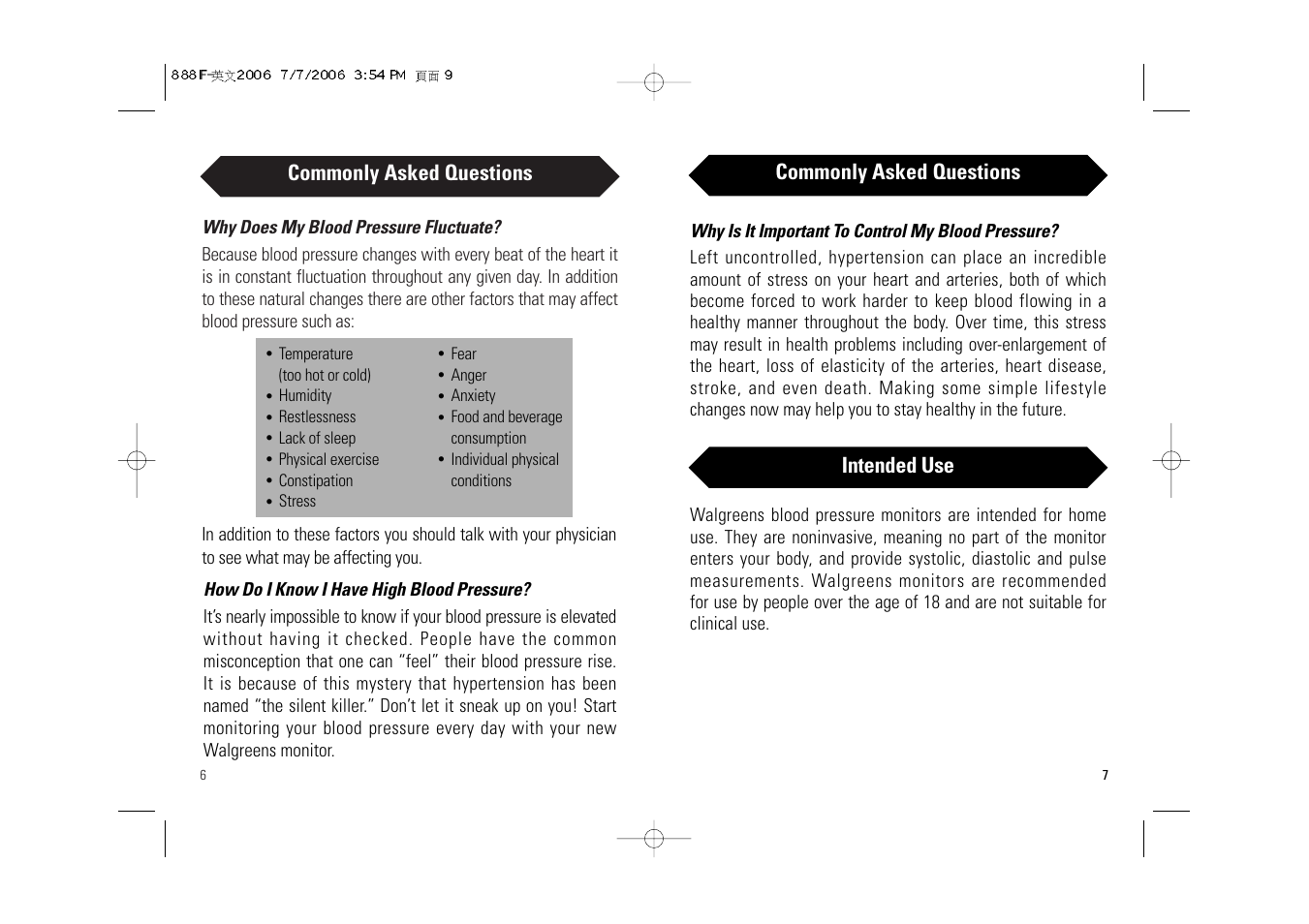 Walgreens BD-1234W User Manual | Page 5 / 30