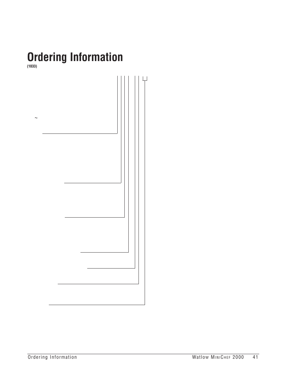 Ordering information | Watlow MINICHEF 2000 Griddle Applications User Manual | Page 42 / 46