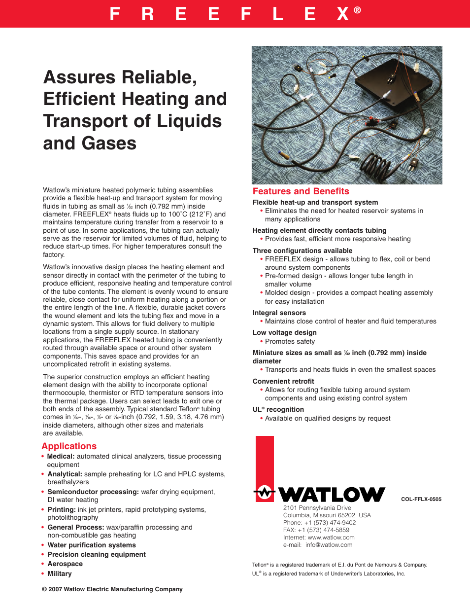 Watlow Electric Freeflex User Manual | 2 pages